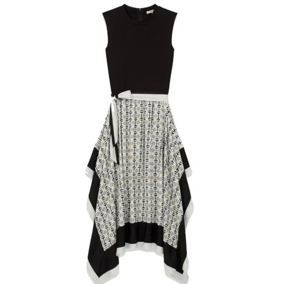 Maje Dresses Maje Rosy Scarf Horse Bit Print Midi Dress 48